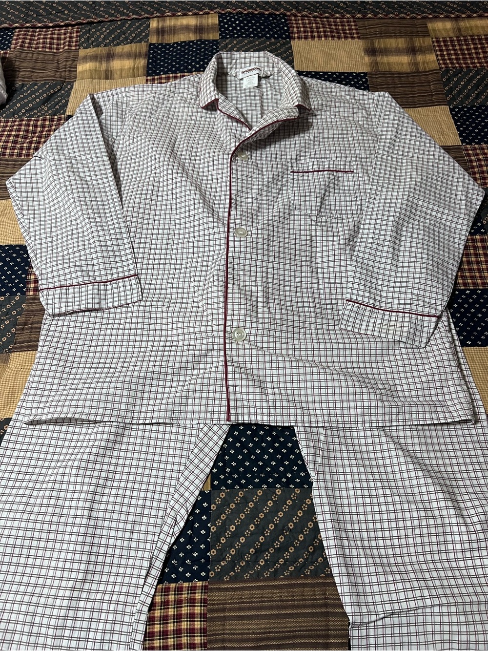 McGregor Classics Men's Plaid Pajama Set Size Large Cotton Blend Plaid
